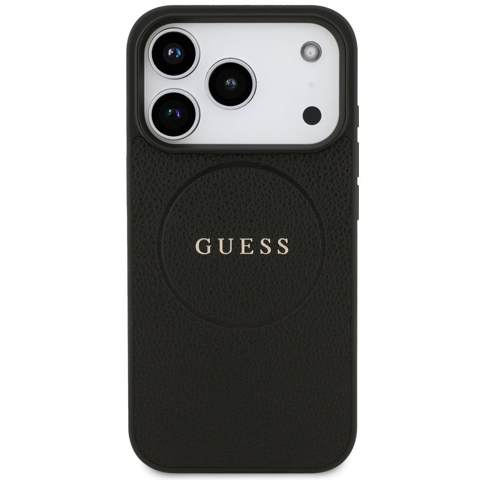 Guess Grained Ring MagSafe case for iPhone 17 Pro - blackeng