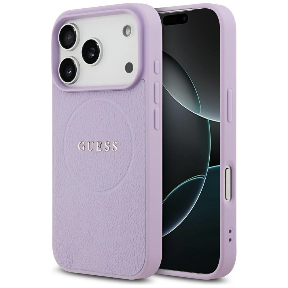 199767_1 Guess Grained Ring MagSafe case for iPhone 17 Pro - purpleeng