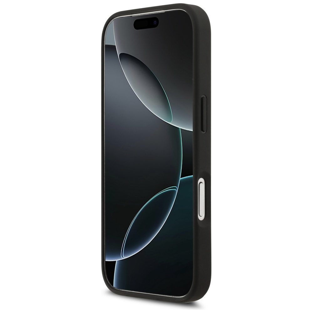 199778_5 Karl Lagerfeld Grained Pattern&Logo MagSafe Case for iPhone 17 Pro - Blackeng