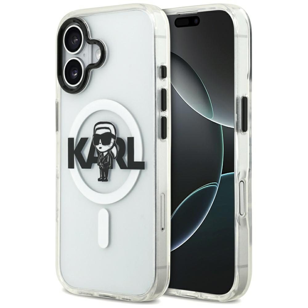 199786_1 Karl Lagerfeld IML Karl Sketch Logo MagSafe Case for iPhone 17 - Transparenteng