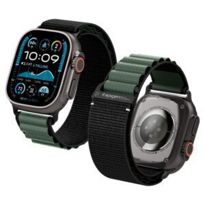 Strap Spigen WBF1 Strap for Apple Watch 44 / 45 / 46 / 49 mm - Black and Greeneng