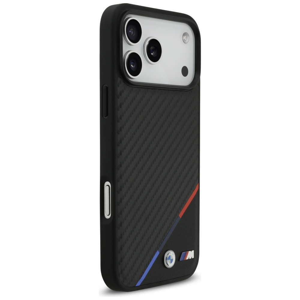 BMW M Carbon Tricolor Line MagSafe Case for iPhone 17 Pro Max - Blackeng