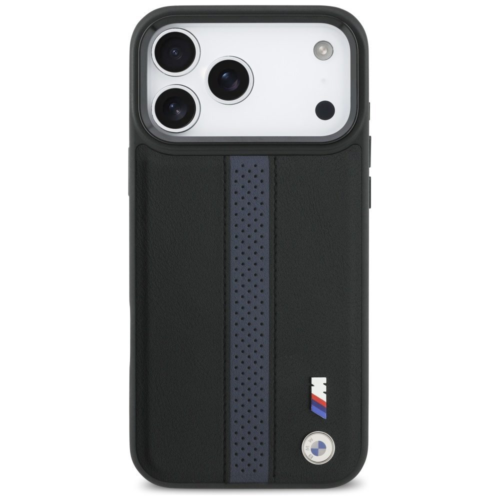 BMW M Perforated Stripe Logo MagSafe Case for iPhone 17 Pro Max - Blueeng