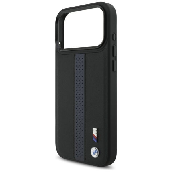 BMW M Perforated Stripe Logo MagSafe Case for iPhone 17 Pro Max - Blueeng