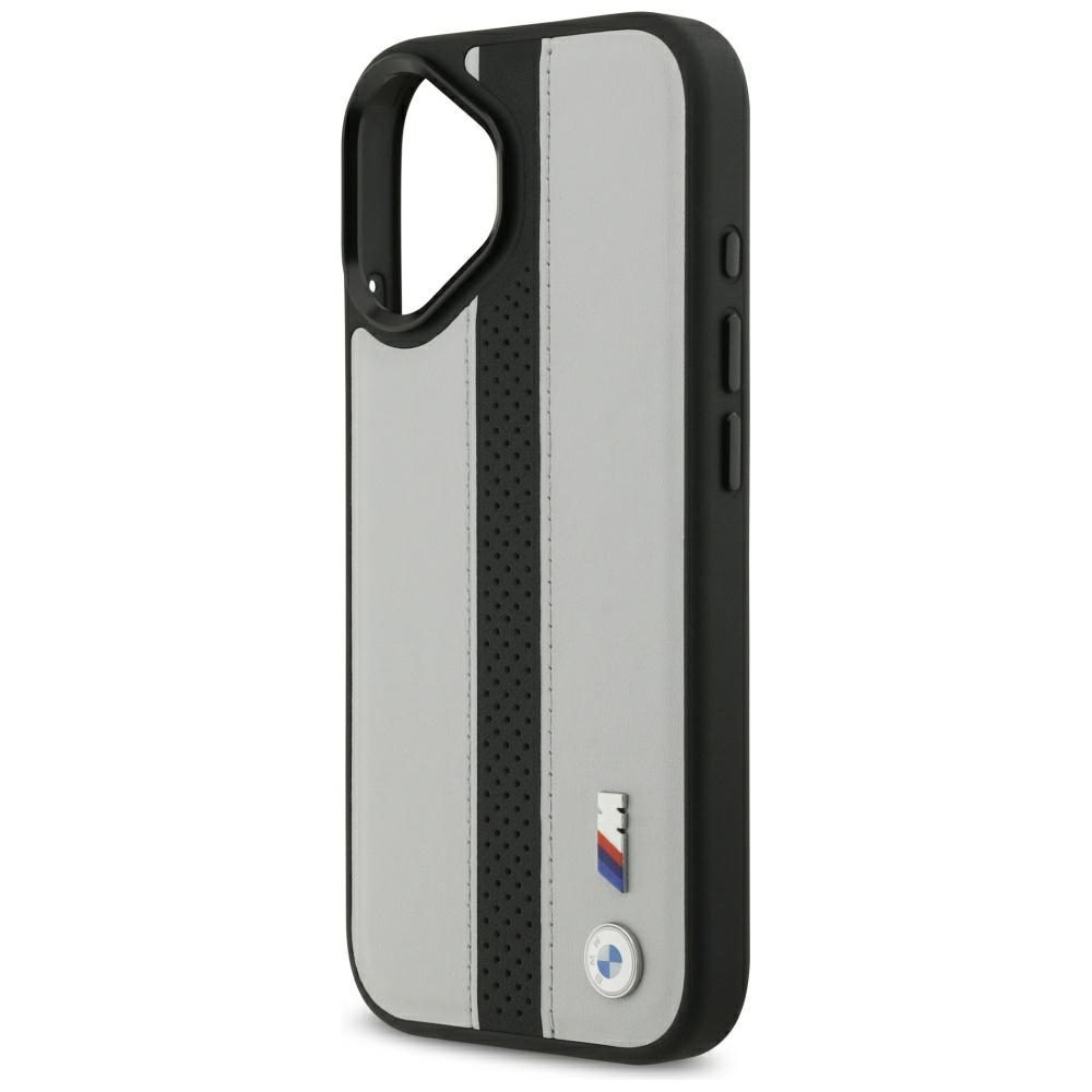 199873_6 BMW M Perforated Stripe Logo MagSafe Case for iPhone 17 - Grayeng