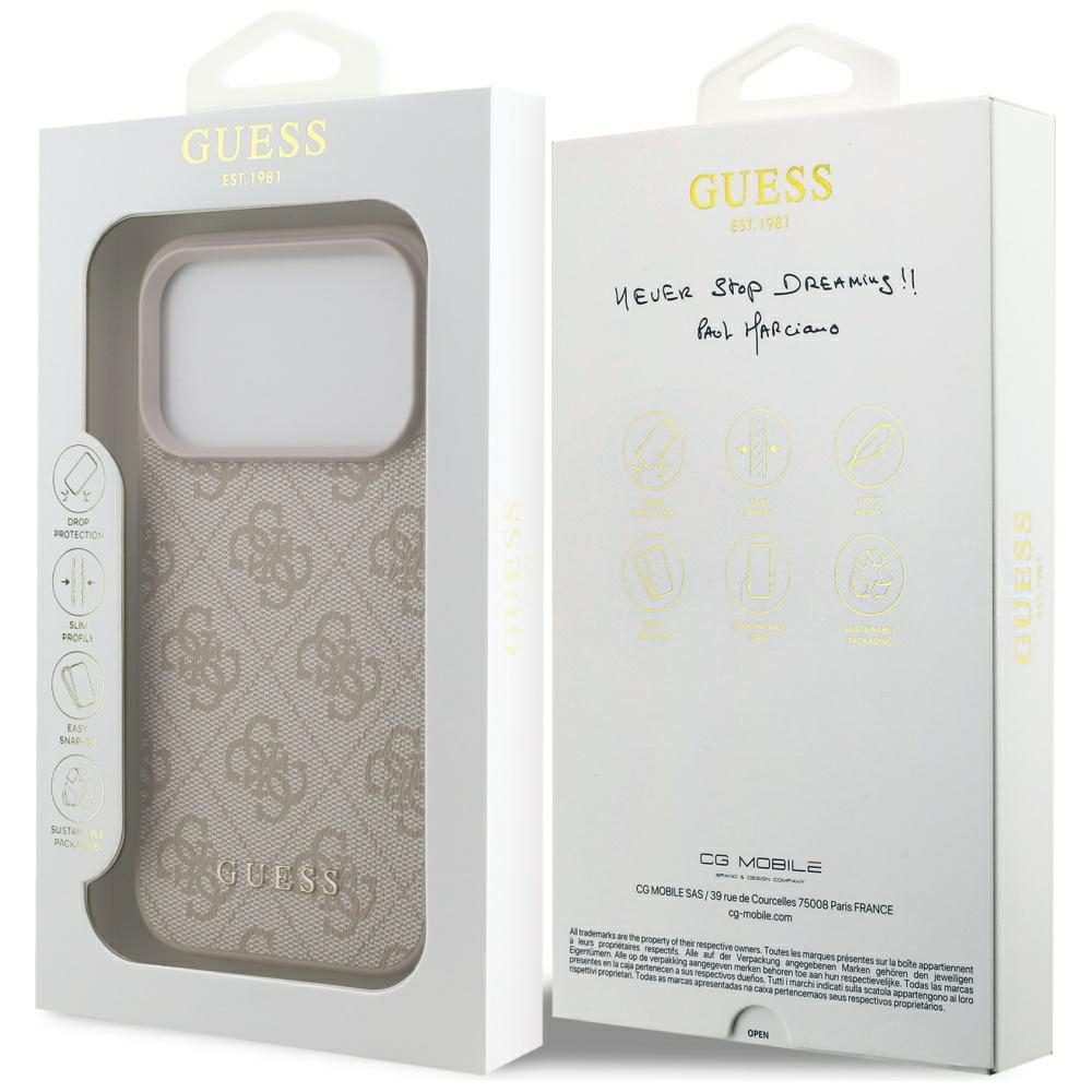 Guess 4G Classic Case for iPhone 17 Pro - Pinkeng