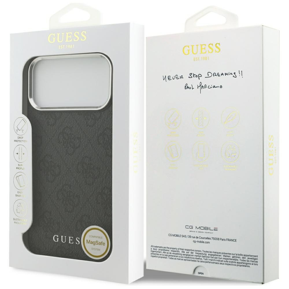 Guess 4G Classic Logo MagSafe case for iPhone 17 Pro Max - blackeng