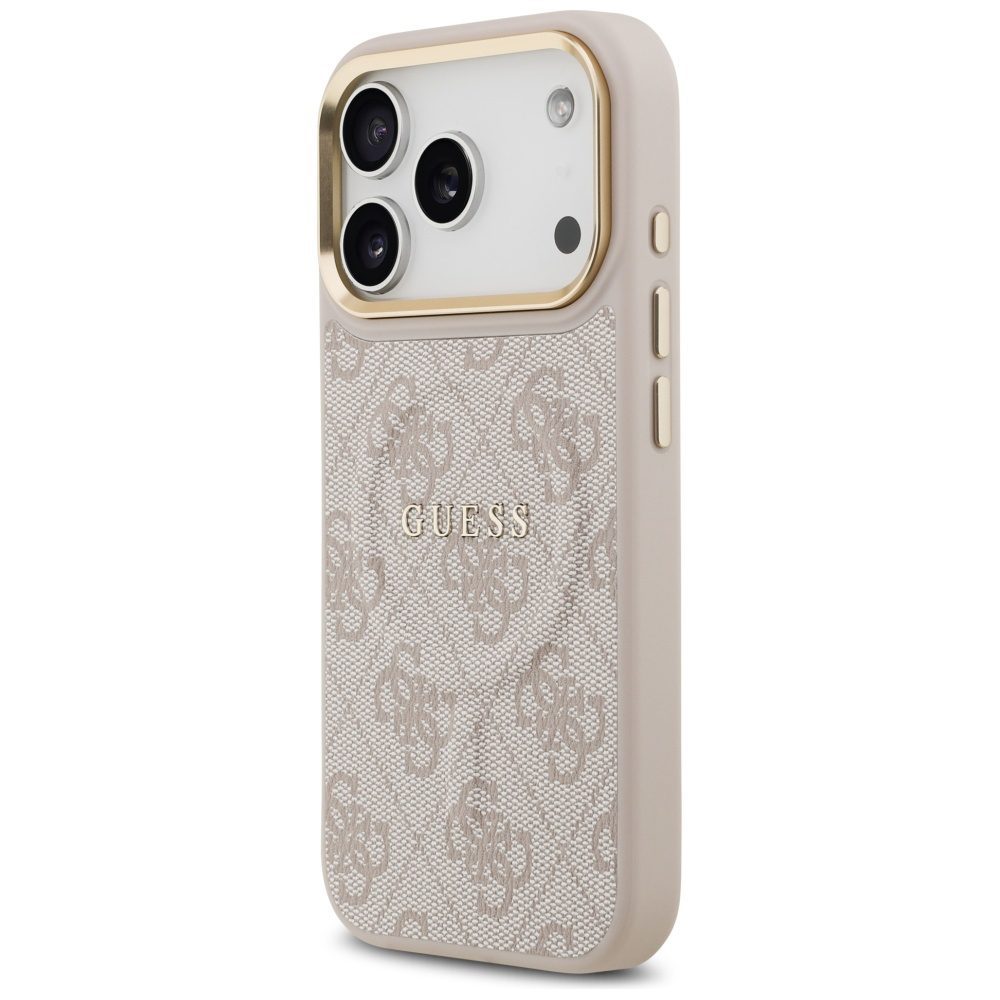 199919_2 Guess 4G PU Classic Logo MagSafe Case for iPhone 17 Pro - Pinkeng
