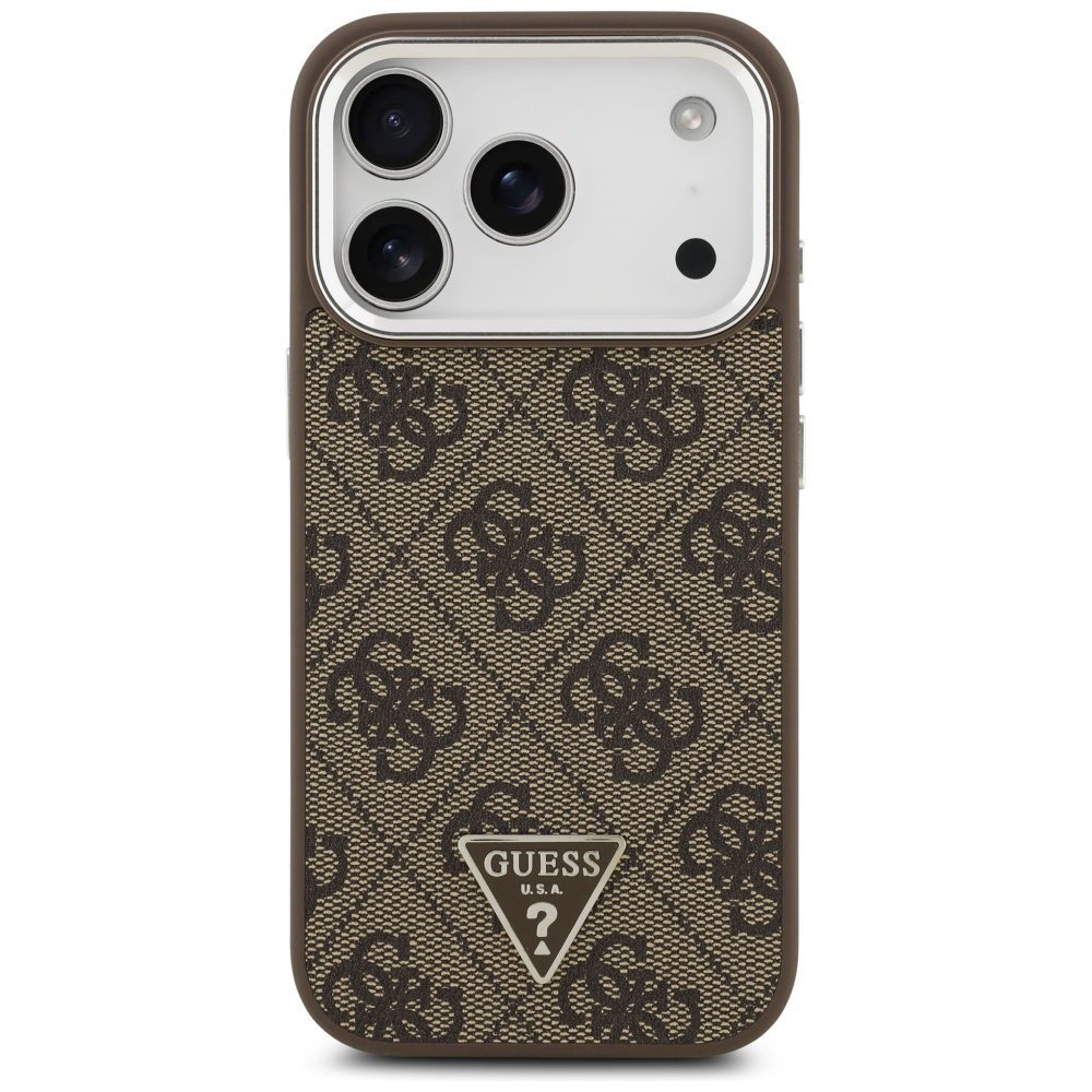 199924_3 Guess 4G Triangle Logo MagSafe case for iPhone 17 Pro - browneng