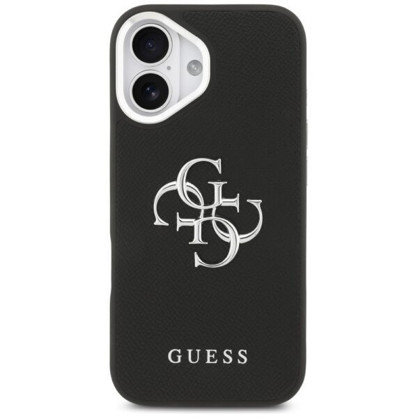 Guess Grained Big 4G Classic Logo case for iPhone 17 - blackeng