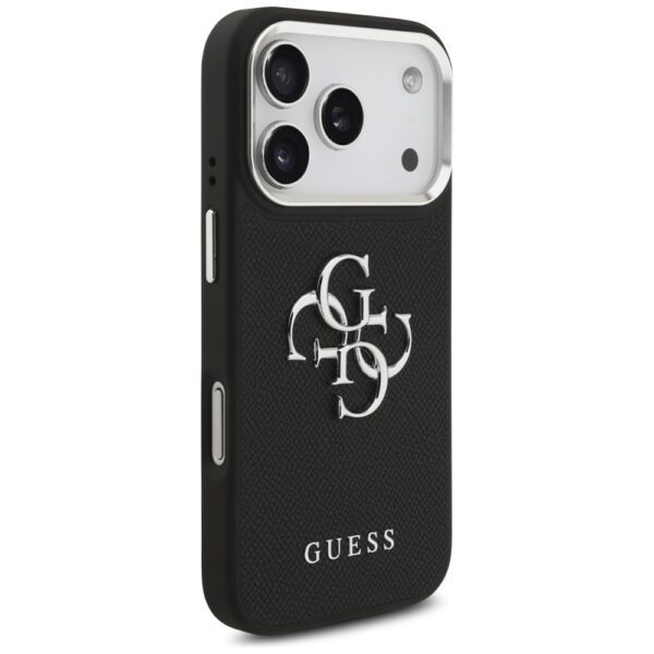 Guess Grained Big 4G Classic Logo case for iPhone 17 Pro - blackeng