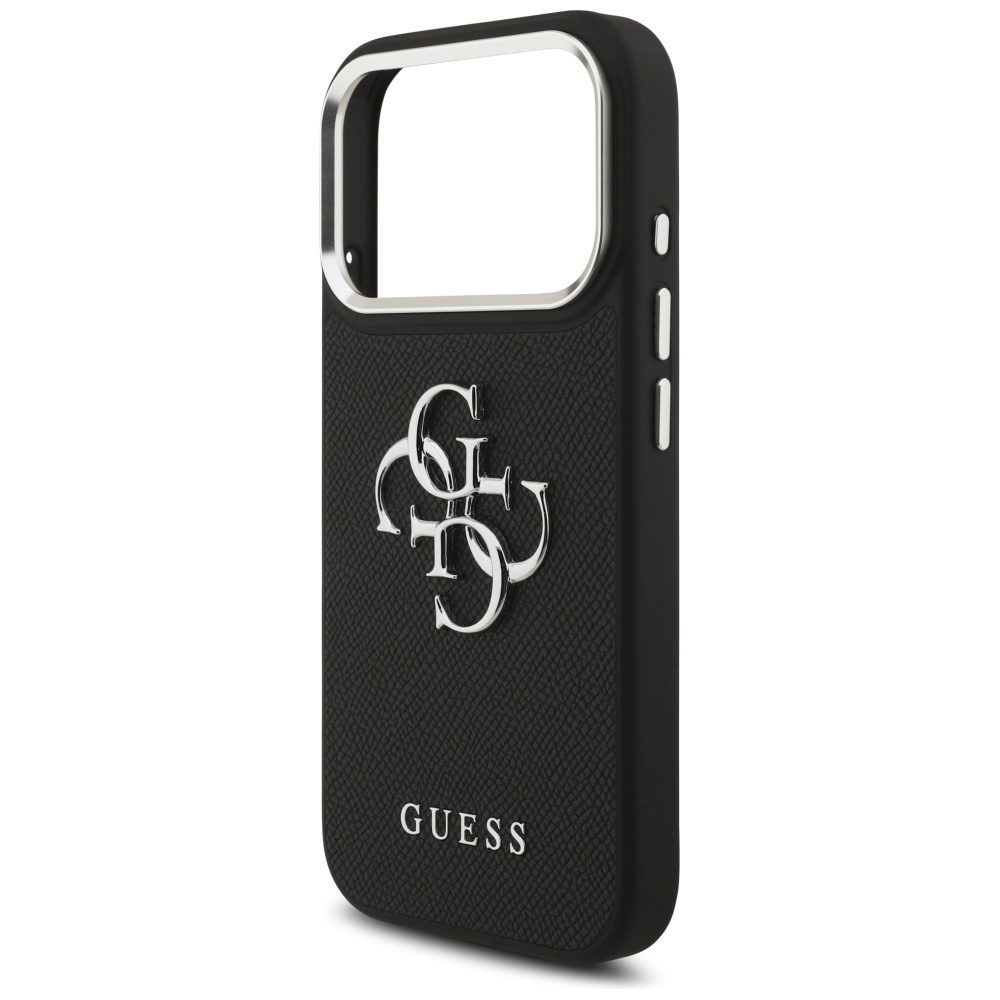 Guess Grained Big 4G Classic Logo case for iPhone 17 Pro - blackeng