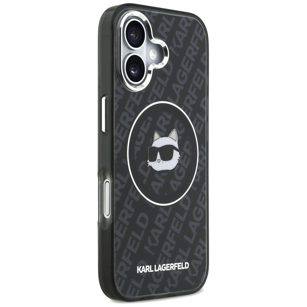 Karl Lagerfeld IML Choupette Head Logo MagSafe iPhone 17 Case - Blackeng