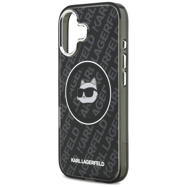 Karl Lagerfeld IML Choupette Head Logo MagSafe iPhone 17 Case - Blackeng