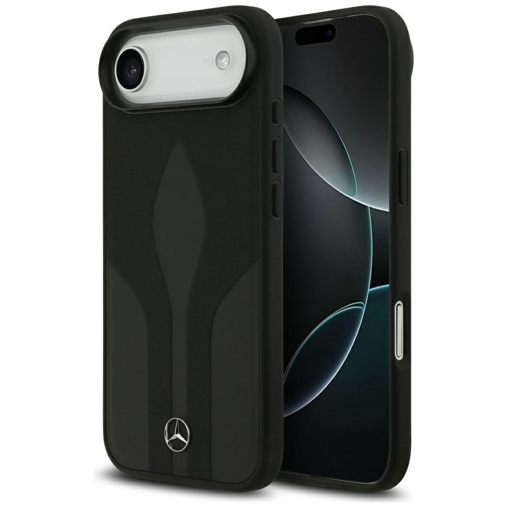 Mercedes Leather The Move MagSafe case for iPhone 17 Air - blackeng