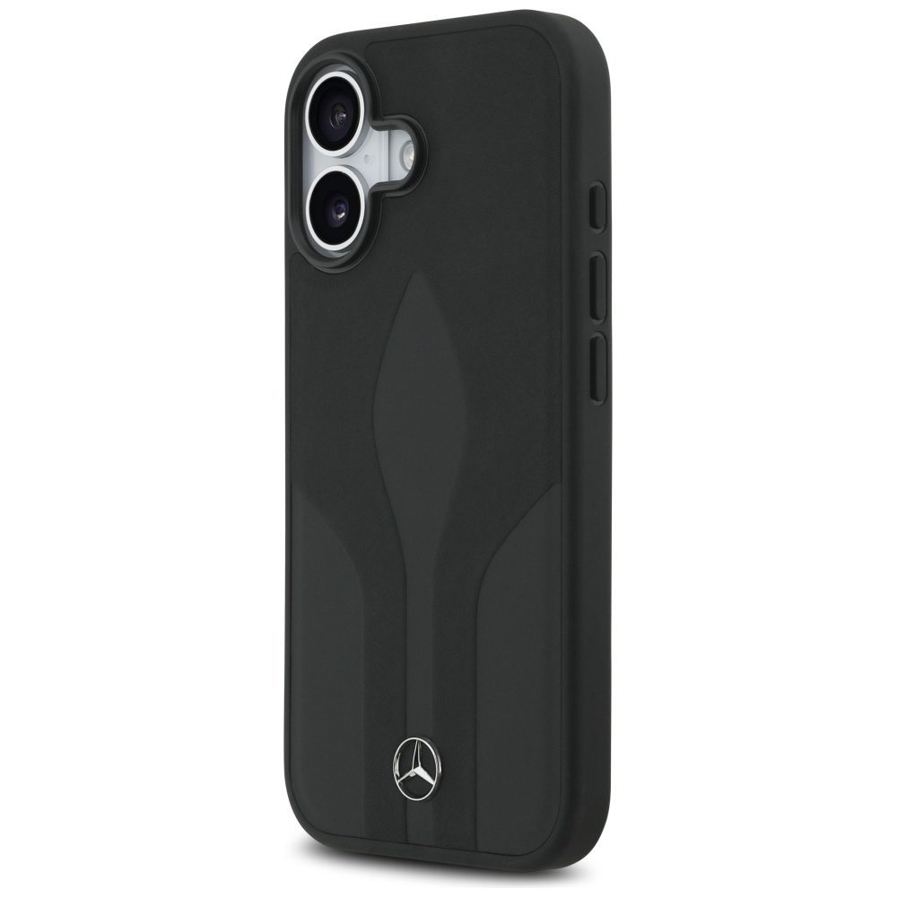 Mercedes Leather The Move MagSafe case for iPhone 17 - blackeng
