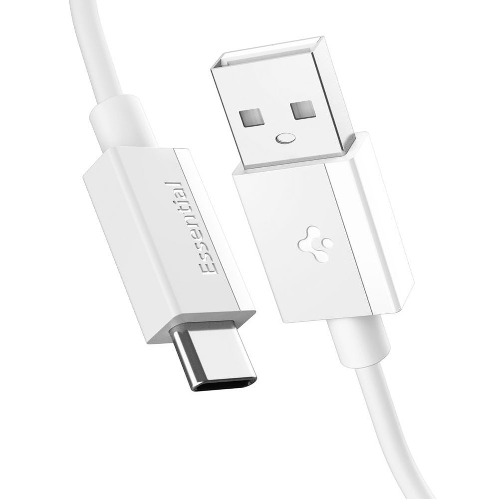 Unsupported UNICODE string Spigen EB6010AC USB-A / USB-C 60W Cable 100 cm - Whiteeng