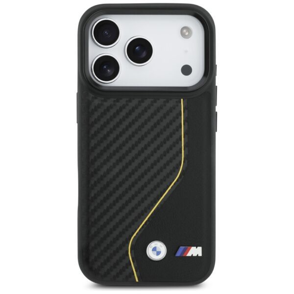 200631_3 BMW M Carbon Line & Logo MagSafe Case for iPhone 17 Pro - Yelloweng