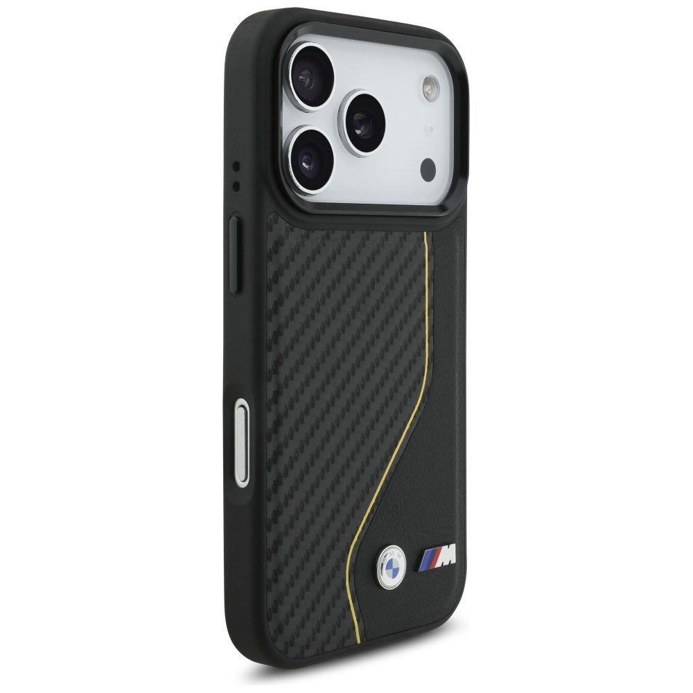 200631_4 BMW M Carbon Line & Logo MagSafe Case for iPhone 17 Pro - Yelloweng