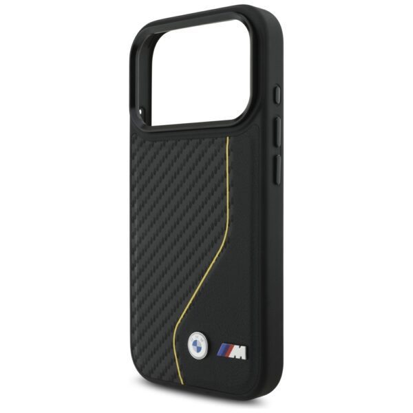 200631_6 BMW M Carbon Line & Logo MagSafe Case for iPhone 17 Pro - Yelloweng