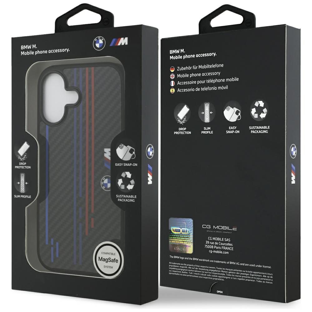 BMW M Kevlar Lines & Logo MagSafe Case for iPhone 17 - Blackeng