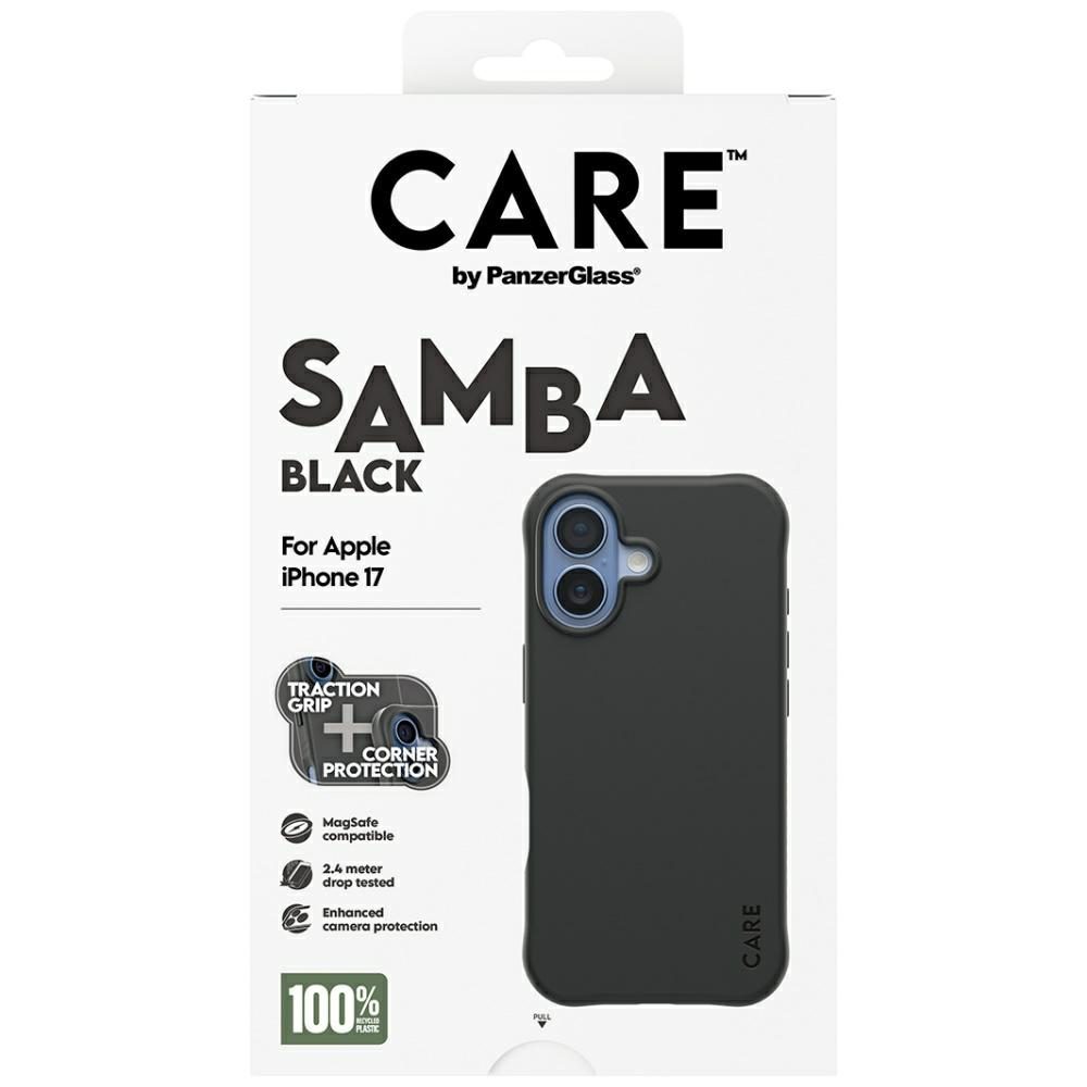 200647_5 CARE by PanzerGlass Fashionable Samba MagSafe Case for iPhone 17 - Blackeng