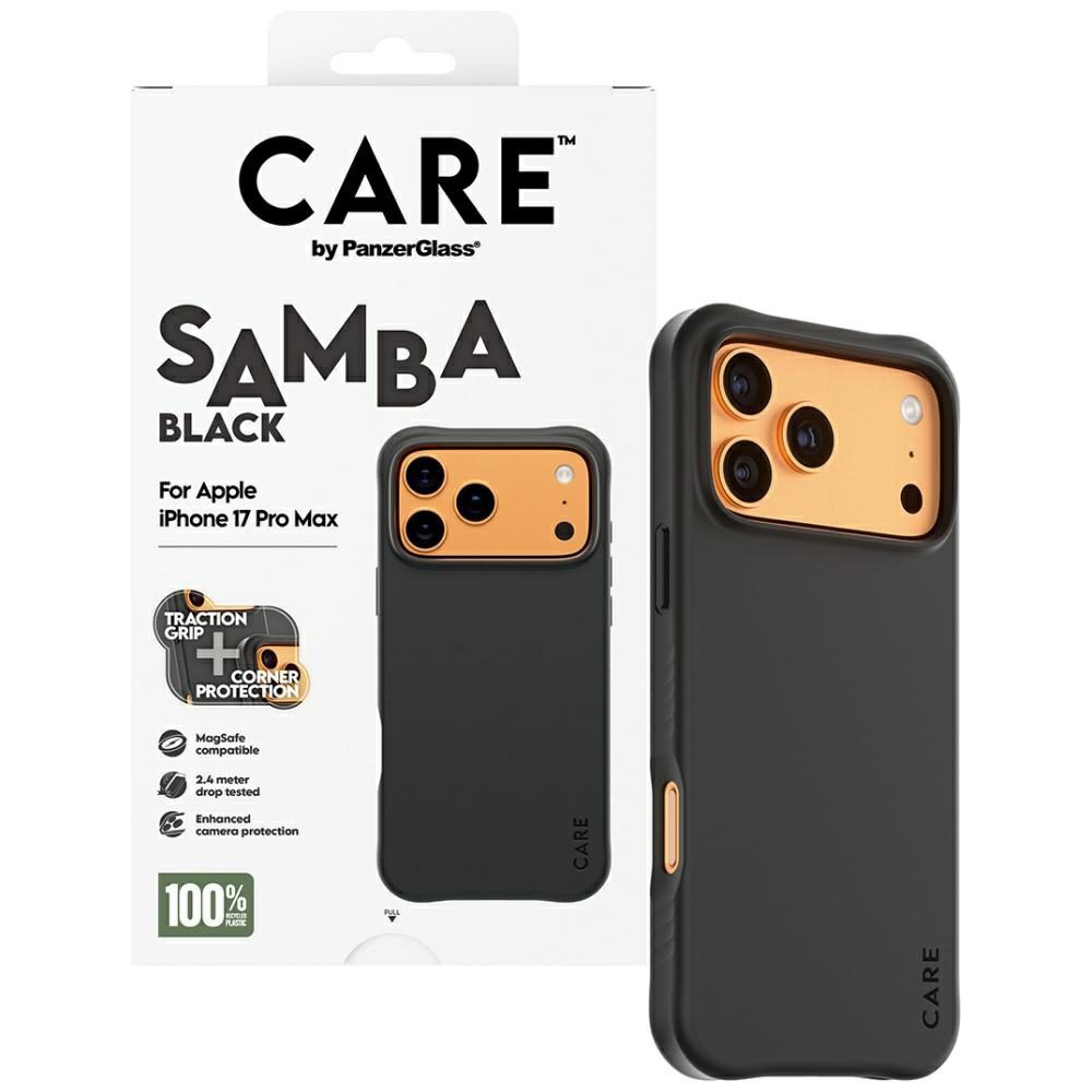 CARE by PanzerGlass Fashionable Samba MagSafe Case for iPhone 17 Pro Max - Blackeng
