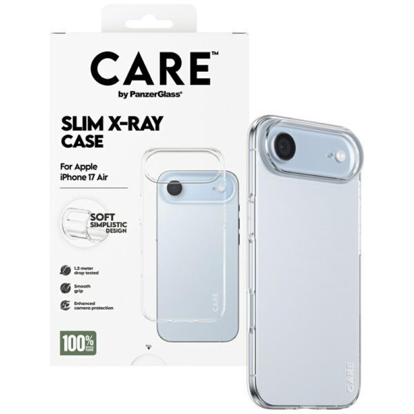 CARE by PanzerGlass Fashionable X-Ray Soft Basic Case for iPhone Air - Transparenteng