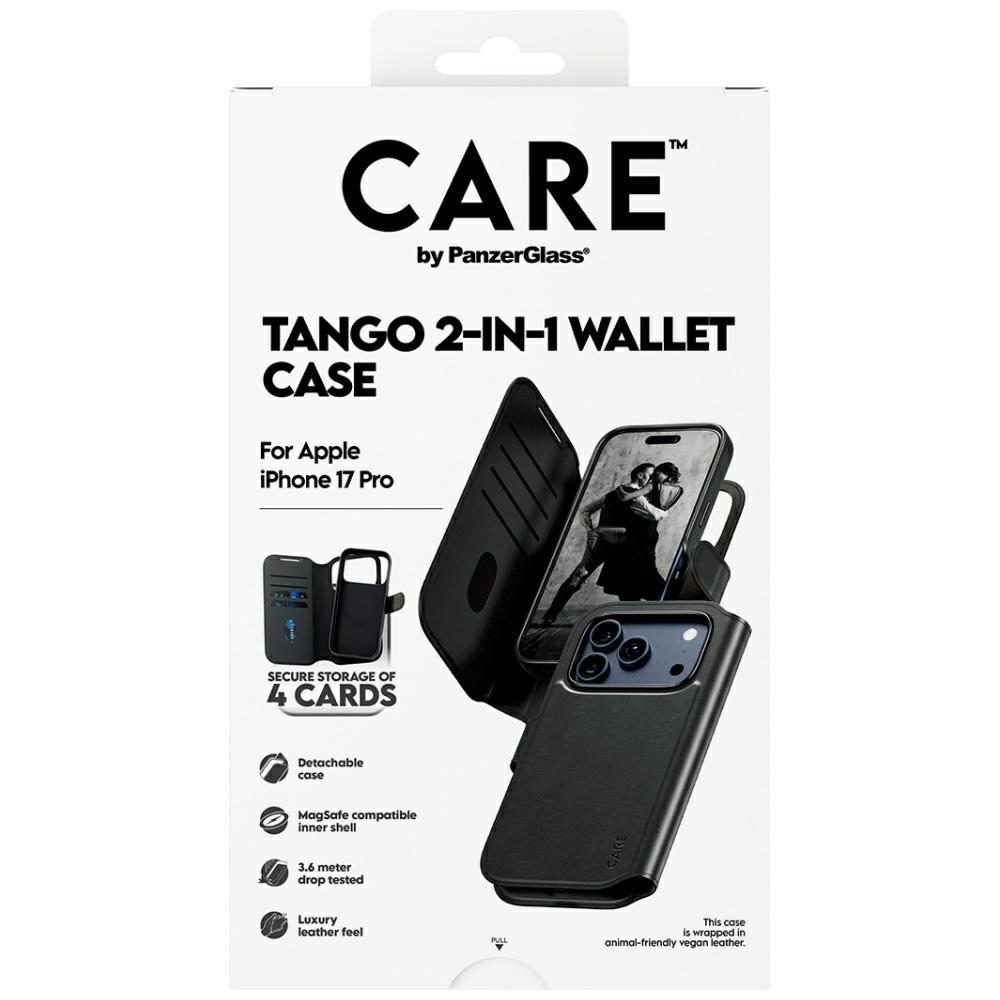 CARE by PanzerGlass Feature Tango 2in1 Wallet Case MagSafe for iPhone 17 Pro - Blackeng
