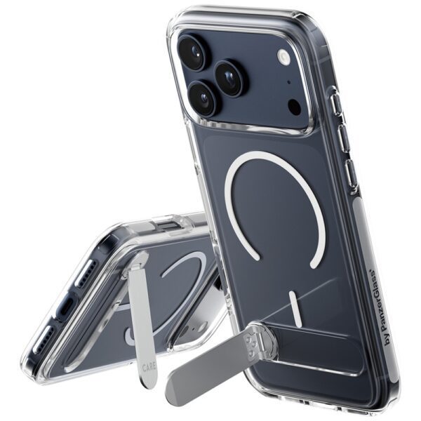 200675_2 CARE by PanzerGlass Feature Case w. Kickstand MagSafe for iPhone 17 Pro Max - Cleareng