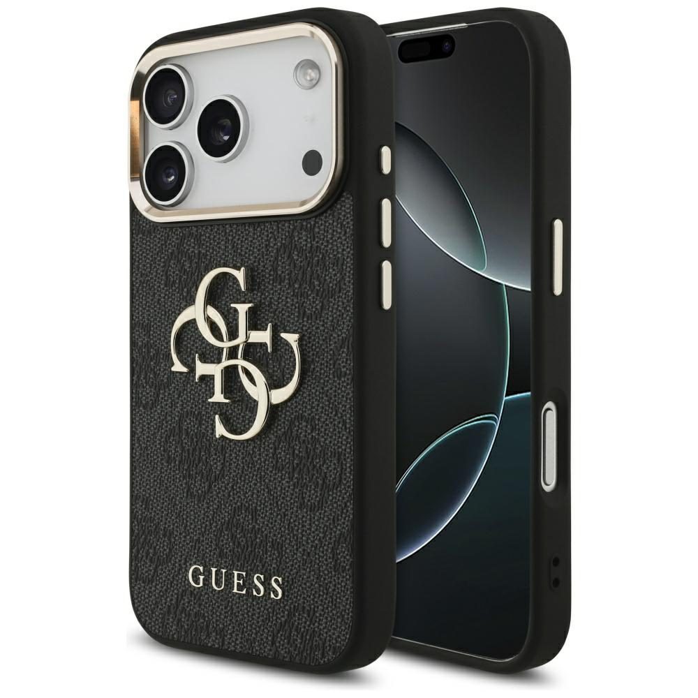 Guess 4G Big 4G Classic Logo Case for iPhone 17 Pro - Black and Goldeng