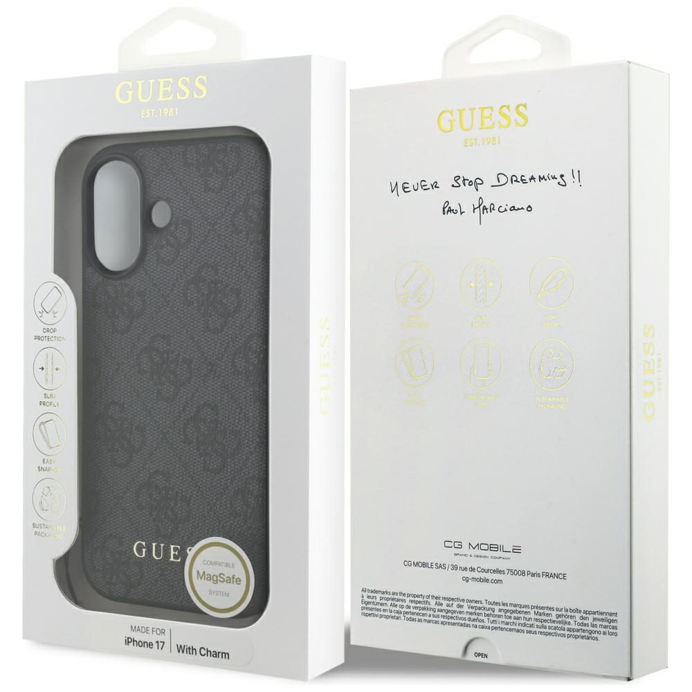 Guess 4G Charms Collection MagSafe case for iPhone 17 - blackeng