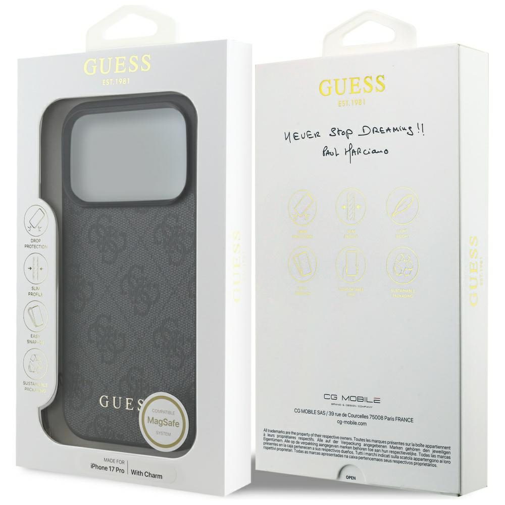 Guess 4G Charms Collection MagSafe case for iPhone 17 Pro - blackeng