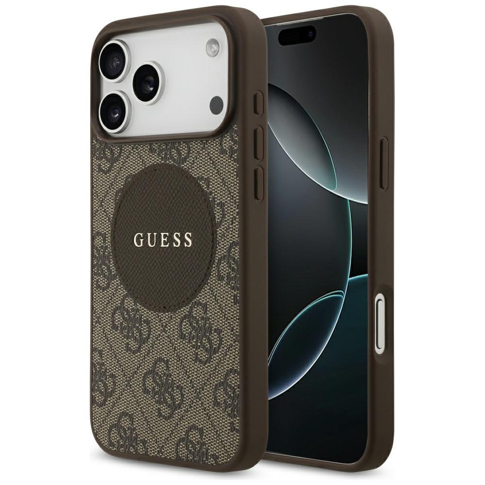 200732_1 Guess 4G Circle Classic Logo MagSafe case for iPhone 17 Pro Max - browneng