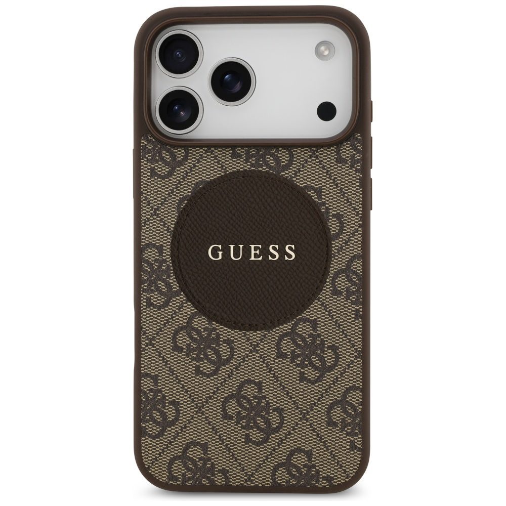 200732_3 Guess 4G Circle Classic Logo MagSafe case for iPhone 17 Pro Max - browneng