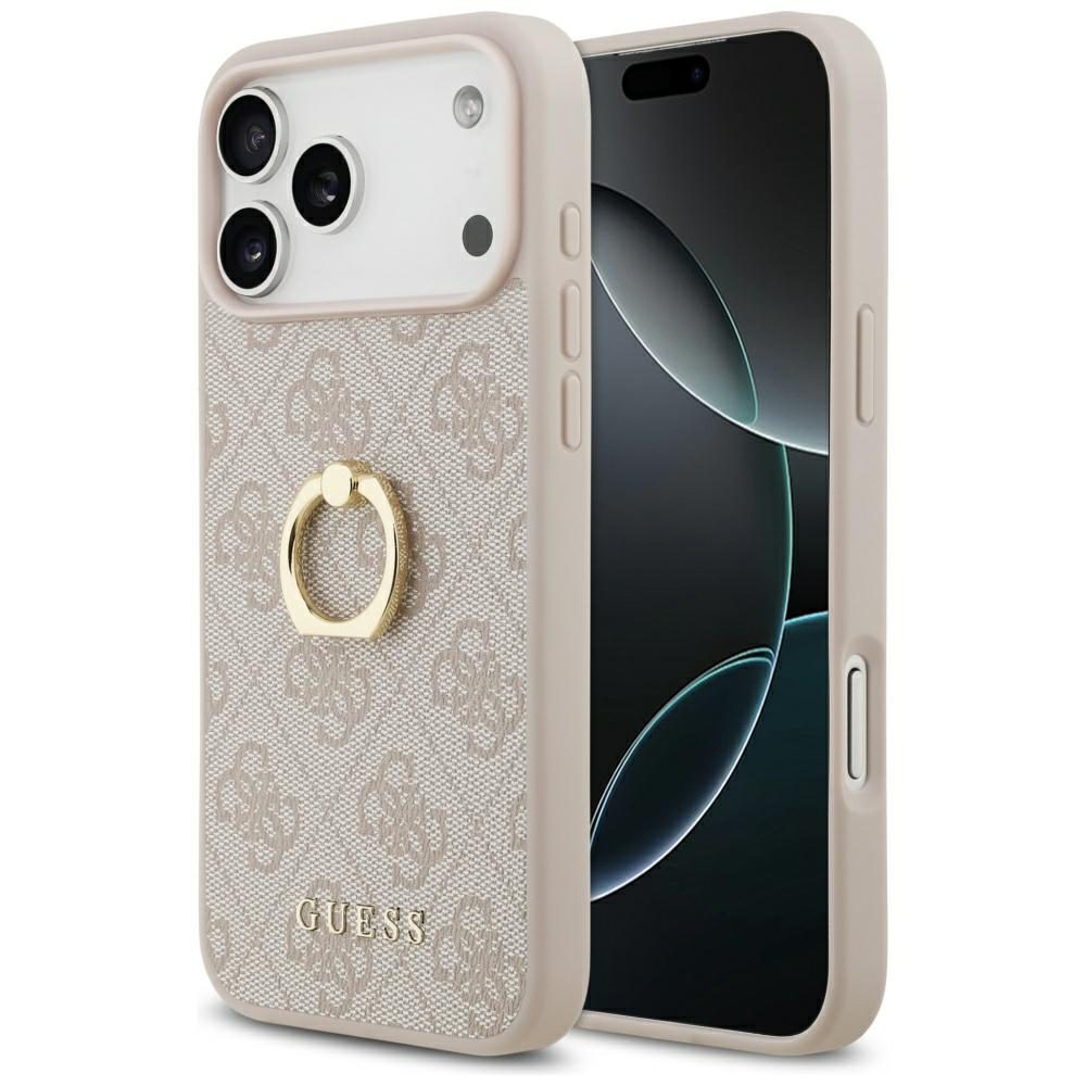 200749_1 Guess 4G Ring Stand Case for iPhone 17 Pro Max - Pinkeng