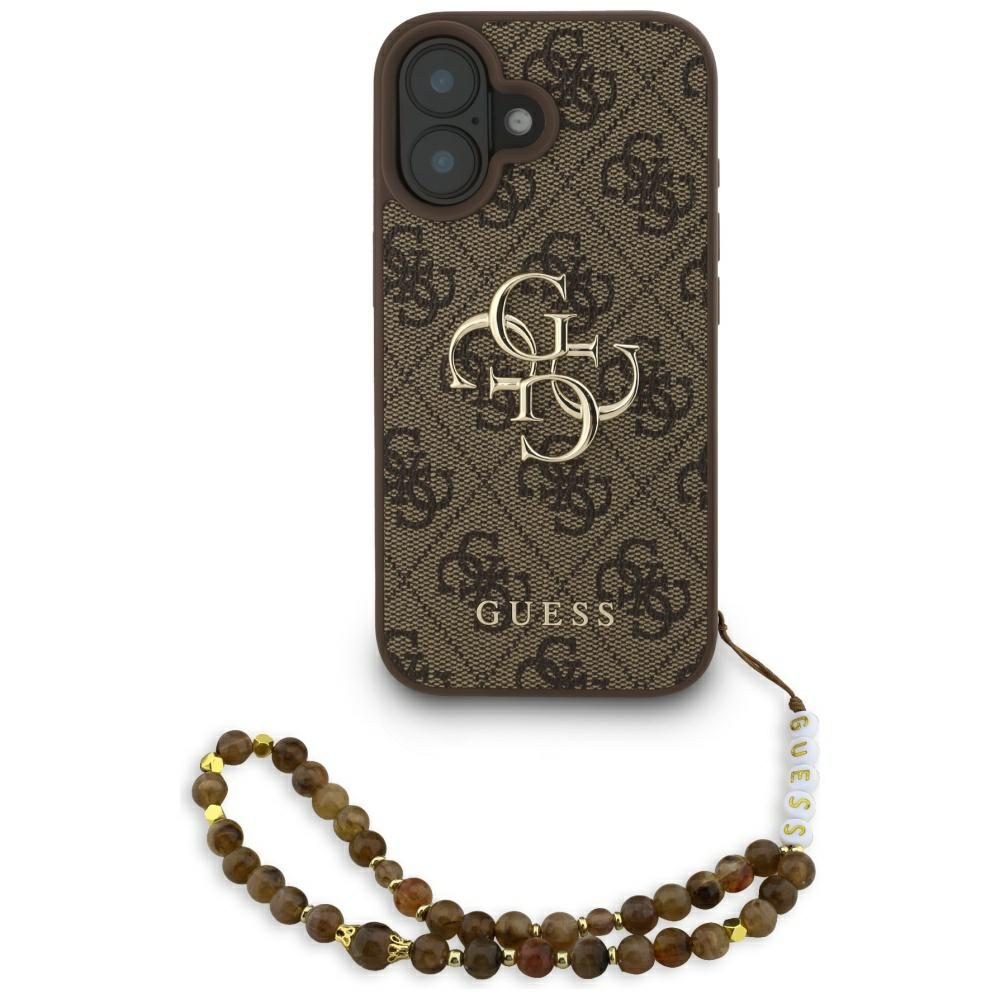 Guess 4G Strap 4G Classic Logo Case for iPhone 16 - Browneng
