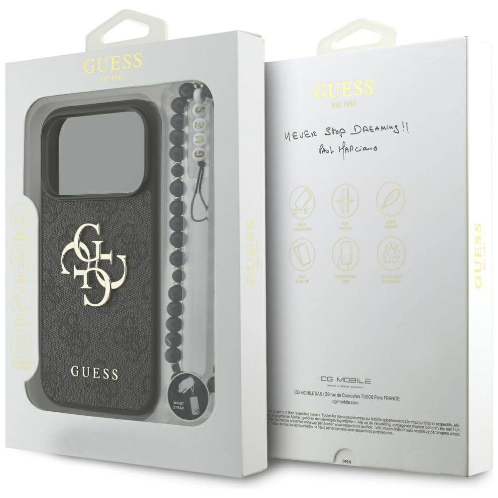 Guess 4G Strap 4G Classic Logo Case for iPhone 17 Pro - Blackeng