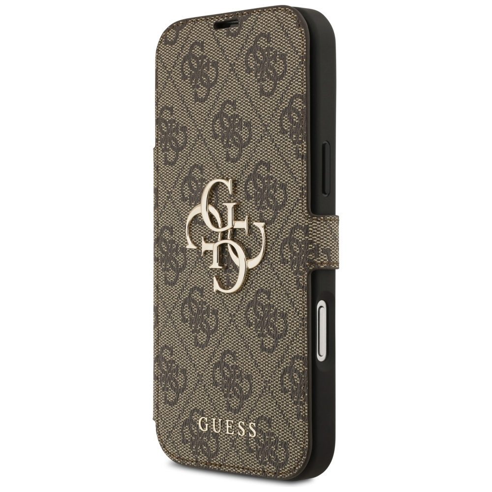 Guess Book 4G Metal Logo Case for iPhone 17 Pro Max - Browneng