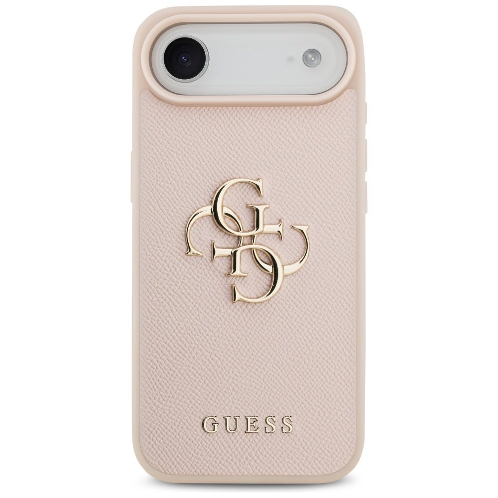 200845_3 Guess Grained Big 4G & Classic Logo iPhone Air Case - Pinkeng
