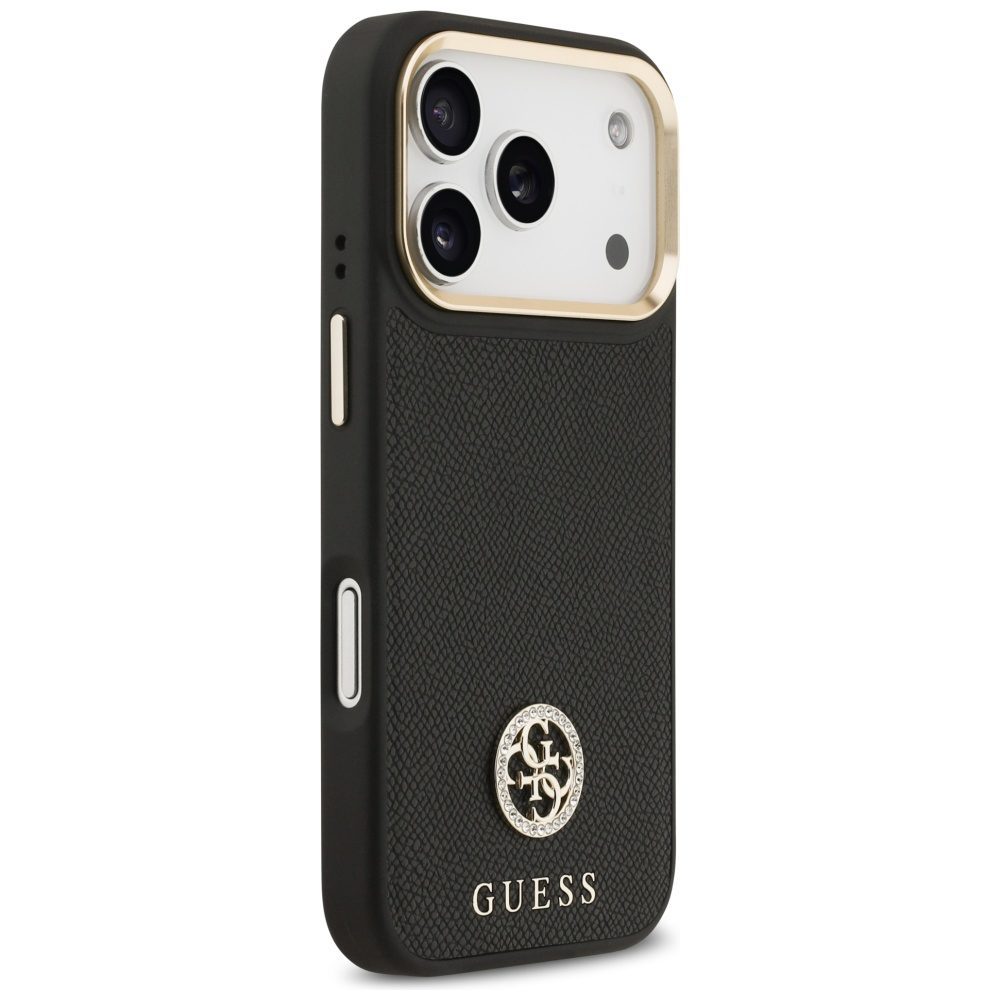 Guess Grained Strass Logo MagSafe case for iPhone 17 Pro - blackeng