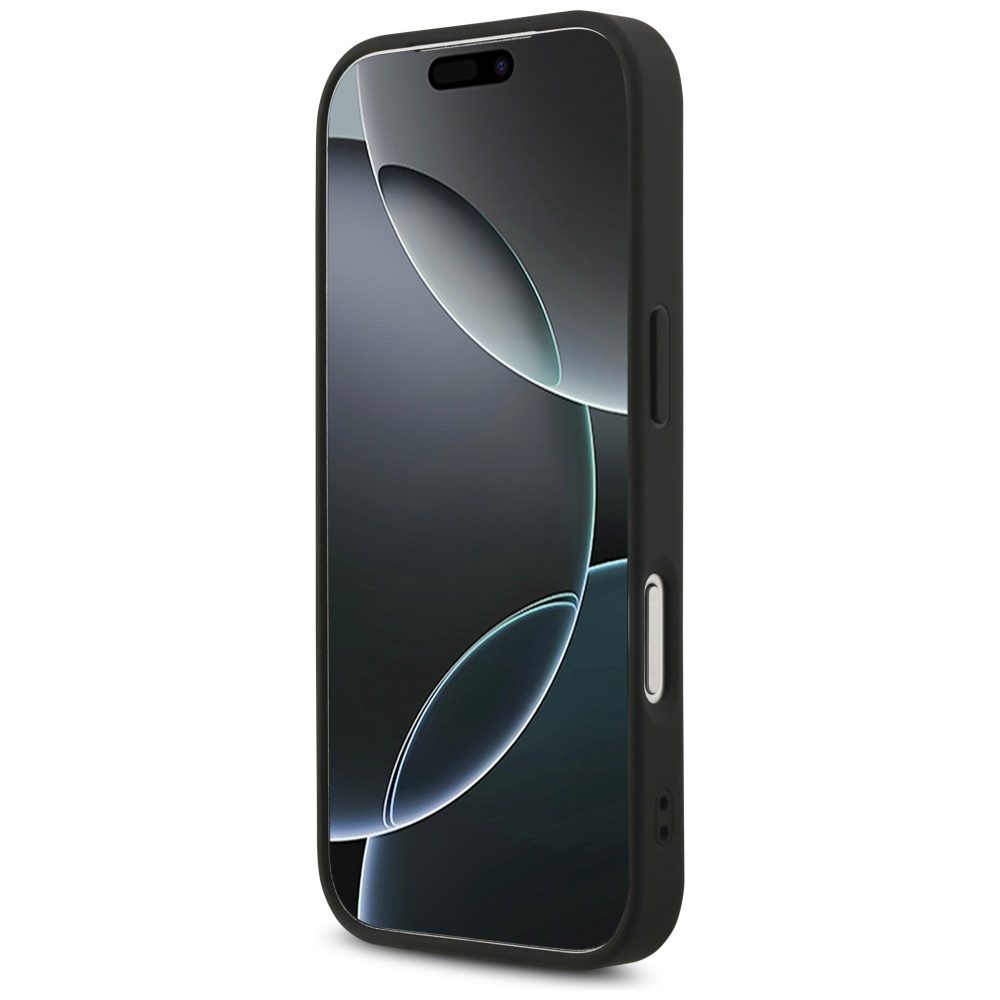 200870_5 Guess Leather 4G Triangle Strass MagSafe Case for iPhone 17 Pro - Blackeng