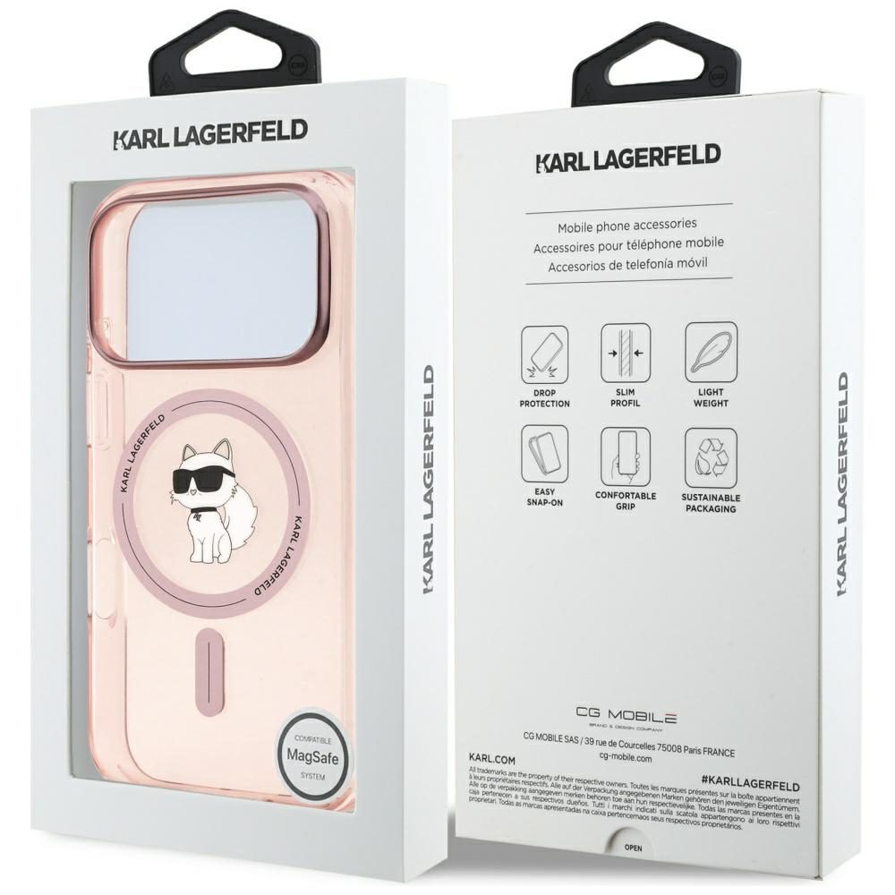 Karl Lagerfeld IML Choupette MagSafe Case for iPhone 17 Pro - Pinkeng