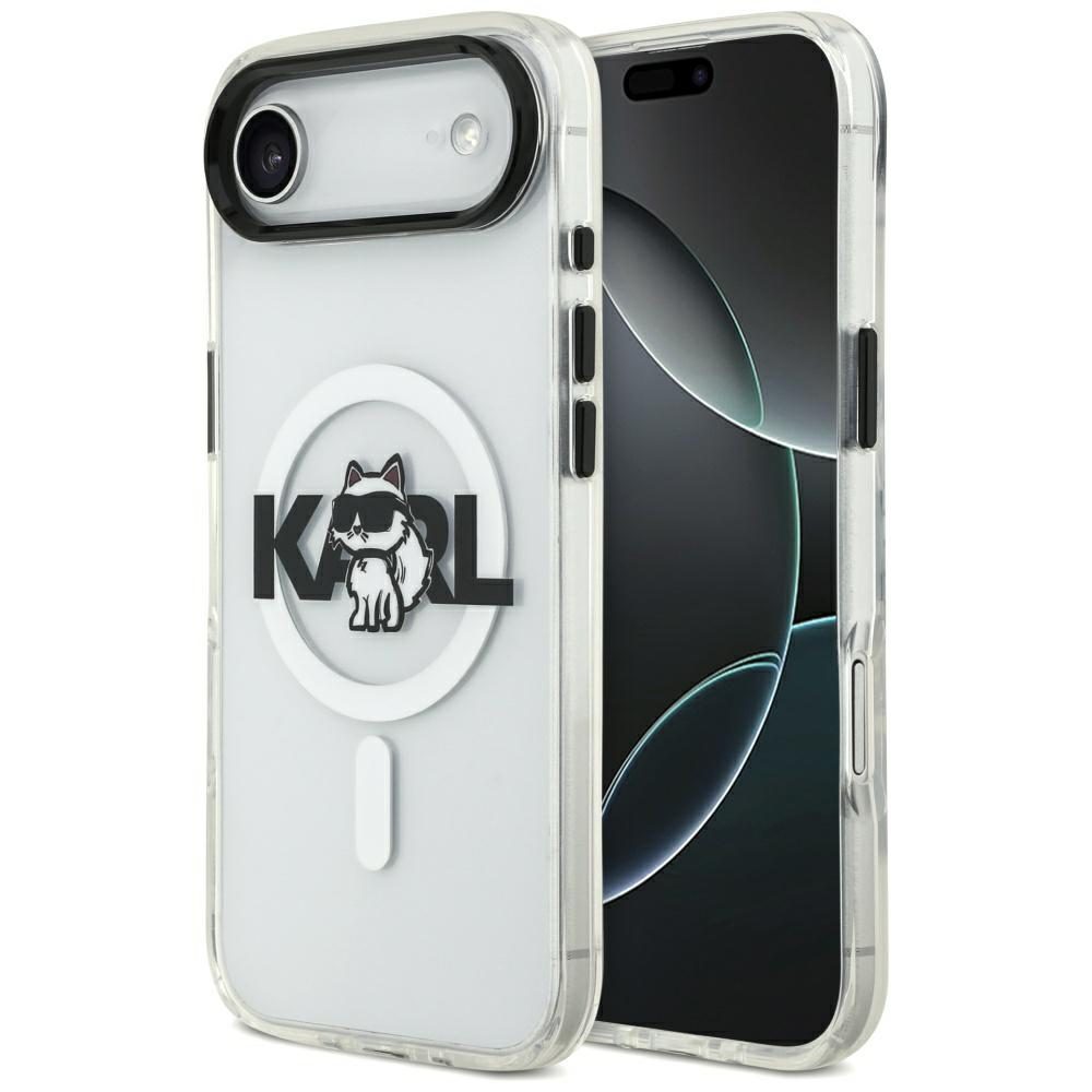 Karl Lagerfeld IML Choupette Sketch Logo MagSafe iPhone Air Case - Cleareng