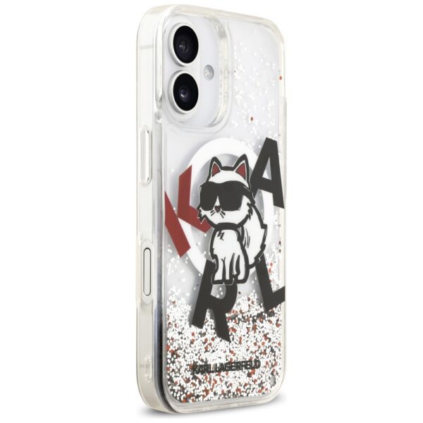 Karl Lagerfeld Liquid Glitter Choupette Logo MagSafe Case for iPhone 17 - Cleareng