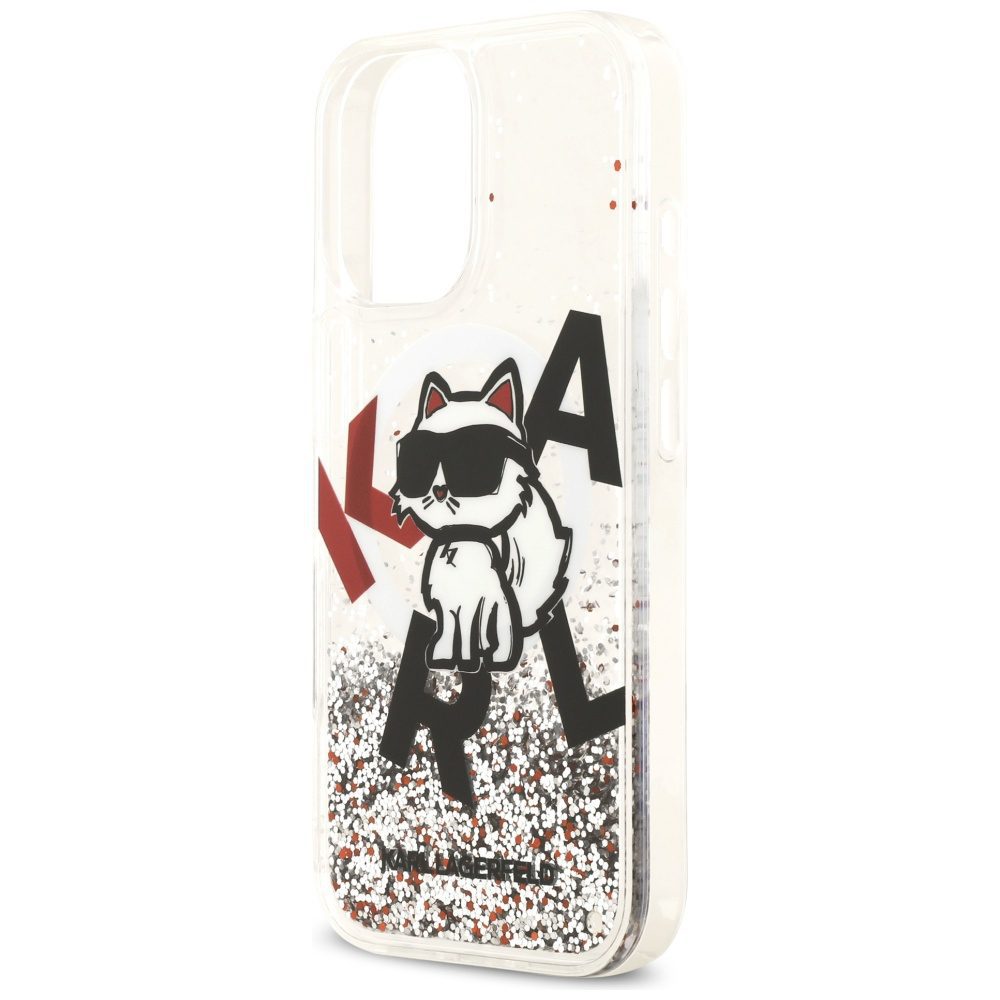 Karl Lagerfeld Liquid Glitter Choupette Logo MagSafe Case for iPhone 17 - Cleareng