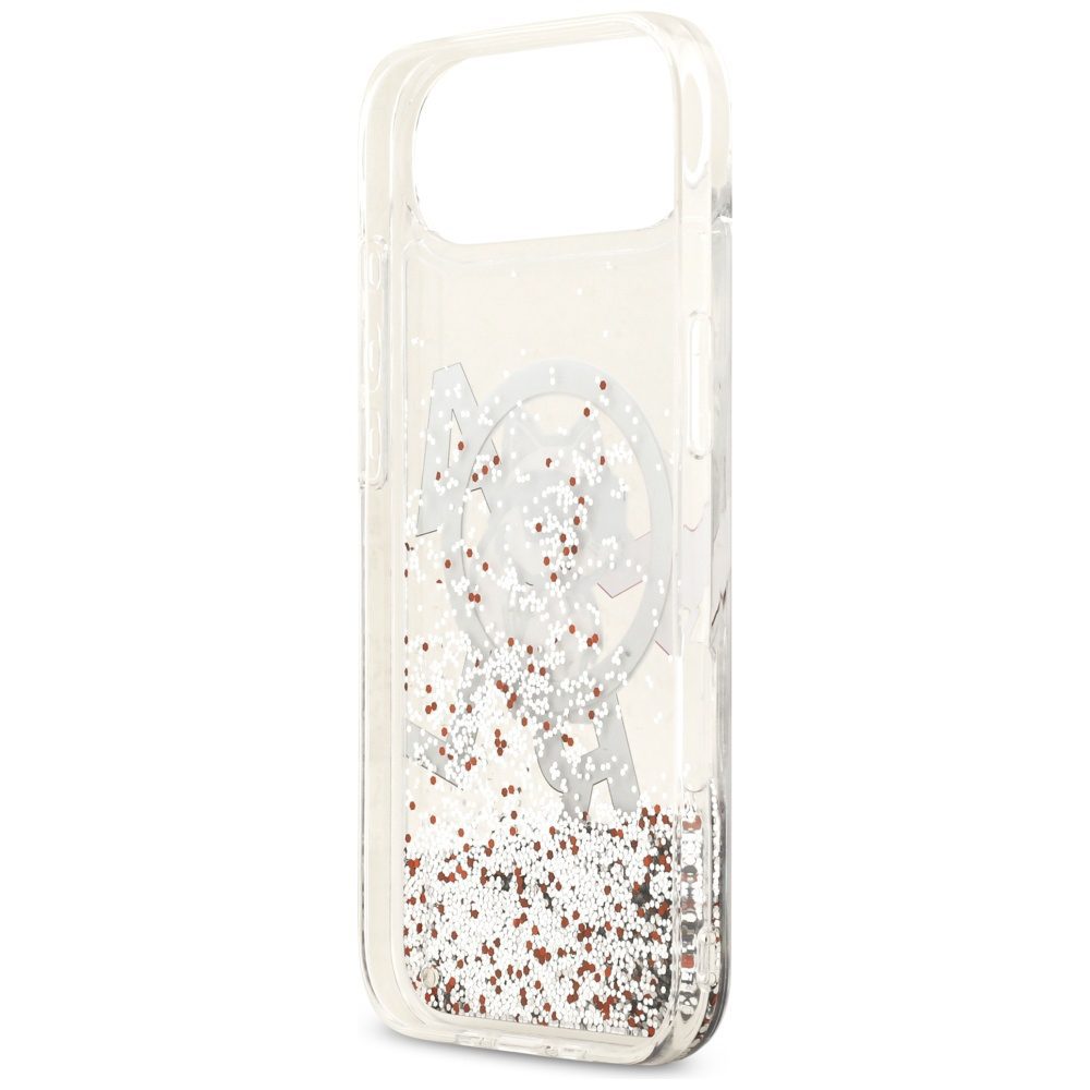 Karl Lagerfeld Liquid Glitter Choupette Logo MagSafe iPhone Air Case - Cleareng