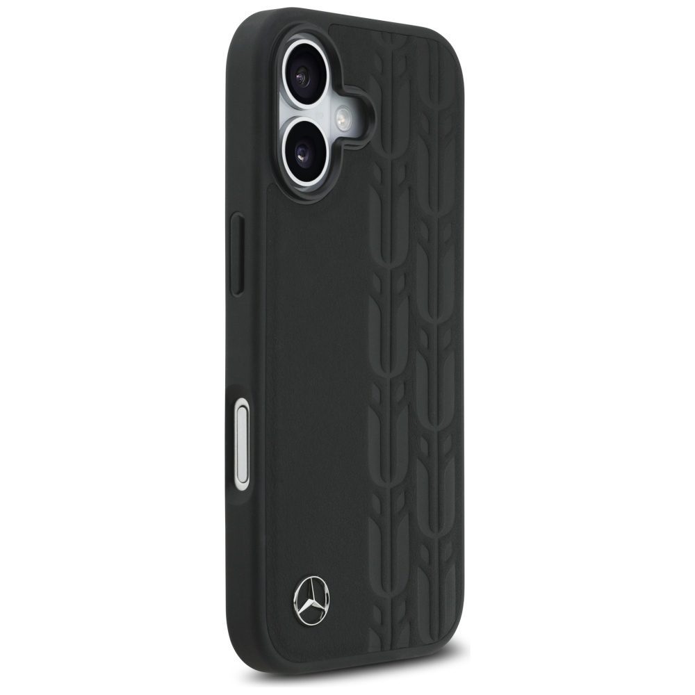 Mercedes Leather Laurel Leaves MagSafe Case for iPhone 17 - Blackeng