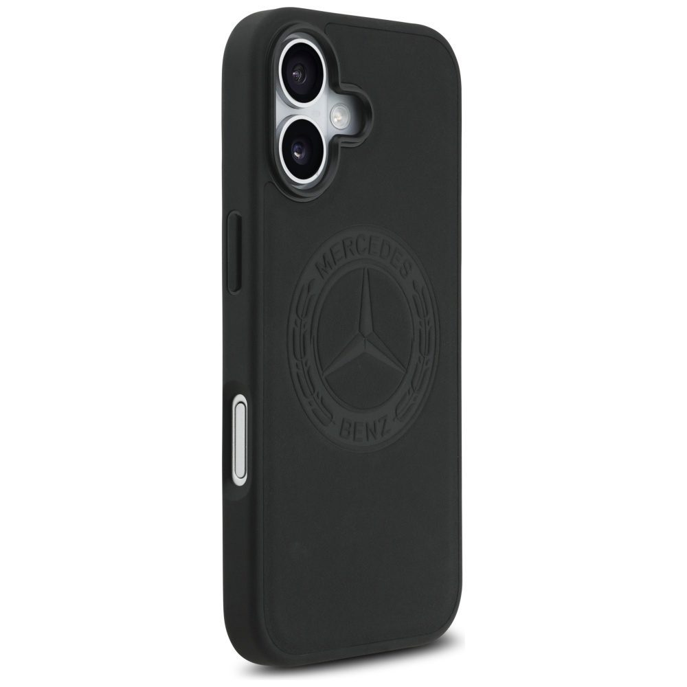 Mercedes Leather Vintage Logo MagSafe Case for iPhone 17 - Blackeng
