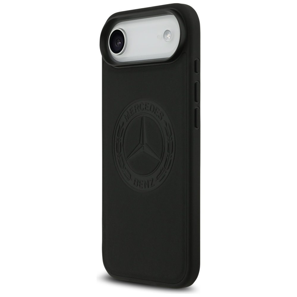 Mercedes Leather Vintage Logo MagSafe Case for iPhone Air - Blackeng